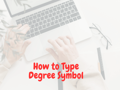 how to type degree symbol